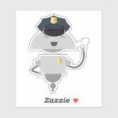 Mia politieagent sticker (Vel)