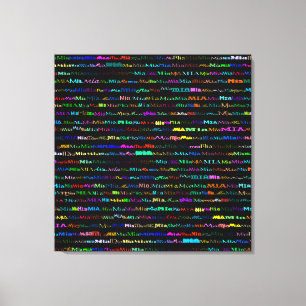 Mia Text Design I Wrapped Canvas Afdruk