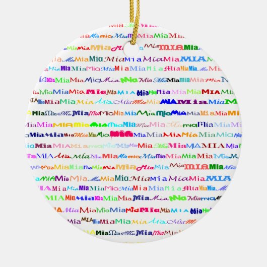 Mia Text Design II Ornament (Voorkant)