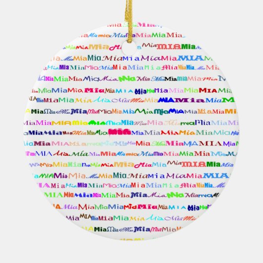 Mia Text Design II Ornament (Achterkant)