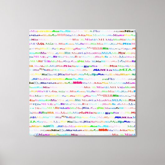 Mia Text Design II Wrapped Canvas Afdruk (Voorkant)