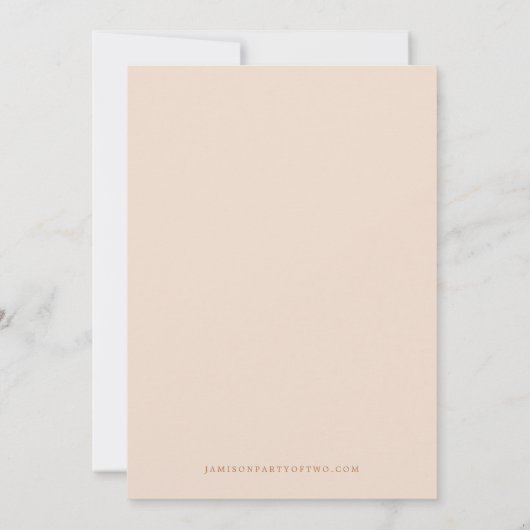 Mia - Verbrandde Oranje Moderne Minimalist sparen  Kaart (Achterkant)