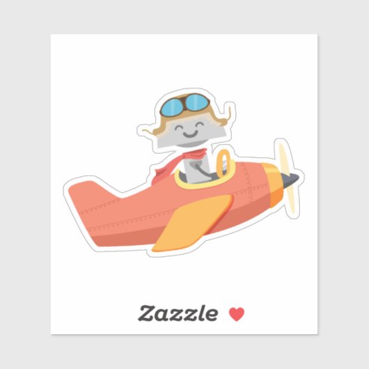 Mia-vliegtuig Sticker (Vel)