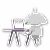 Mia voor zoeken naar werk sticker (Voorkant)