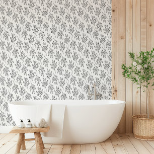 MIA zwart wit bloemenpatroon botanische bloemen Behang