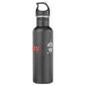 Miacademy Water Bottle, Roestvrij staal, 24 oz Waterfles (Achterkant)