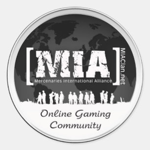 MIAClan.net de Decalen van de Hoge kwaliteit Witte Ronde Sticker