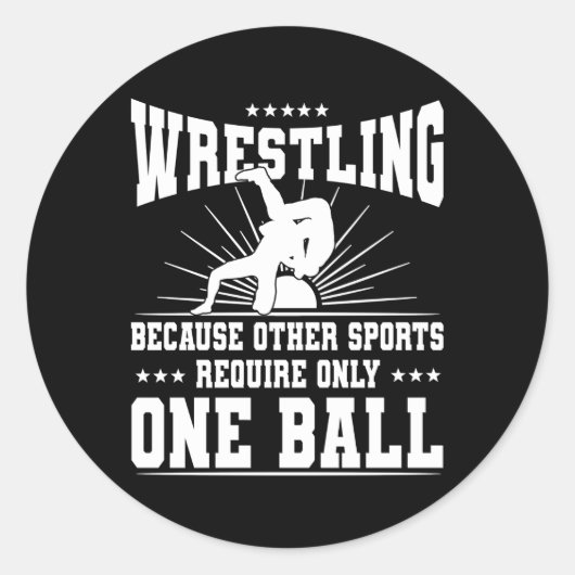 Mial Fighter Grappling Wrestle Wrestler Ronde Sticker (Voorkant)