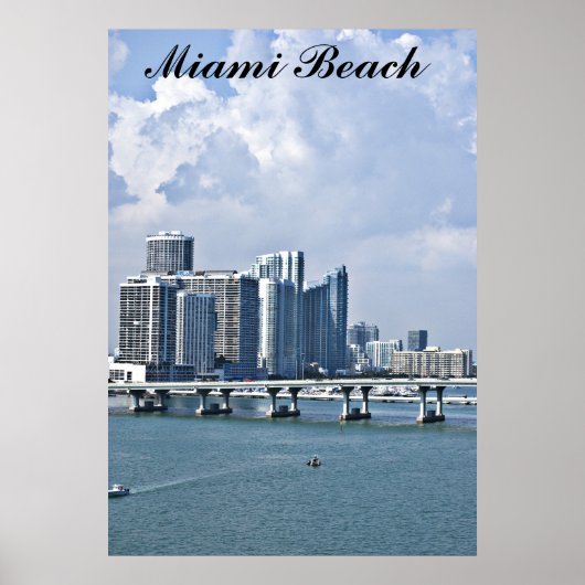 Miam Beach Skyline Poster (Voorkant)