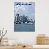 Miam Beach Skyline Poster (Keuken)