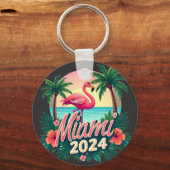 Miami 2024 - Tropical art deco Sleutelhanger (Voorkant)