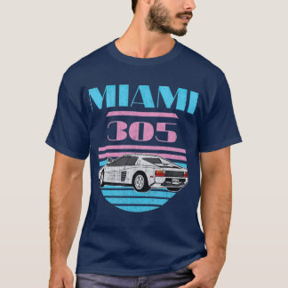 Miami 305 Florida City Beach 80s Gift T-shirt