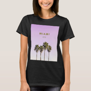 Miami 305 palmboom t-shirt