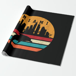  Miami 80s Dolphin Silhouette Souvenir Dolp Cadeaupapier