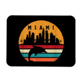 Miami 80s Dolphin Silhouette Souvenir Dolp Magneet (Horizontaal)