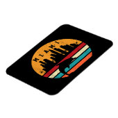 Miami 80s Dolphin Silhouette Souvenir Dolp Magneet (Linkerzijde)