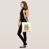 Miami 88 Retro Zonsondergang Palm Tote Bag (Voorkant (model))