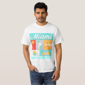 miami amerikaans stadshirt met verschillende kleur t-shirt (Voorkant volledig)