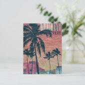 Miami ansichtkaart reisposter briefkaart (Staand voorkant)