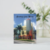 miami art deco briefkaart (Staand voorkant)