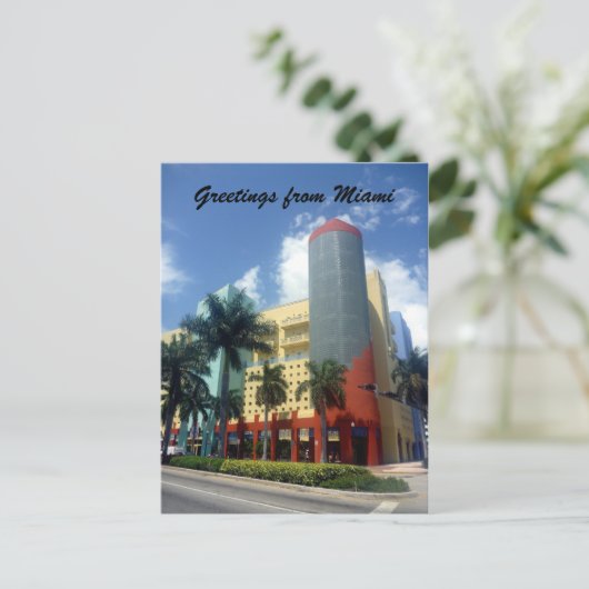 miami art deco briefkaart (Staand voorkant)