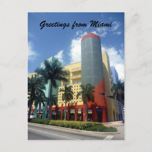 miami art deco briefkaart (Voorkant)