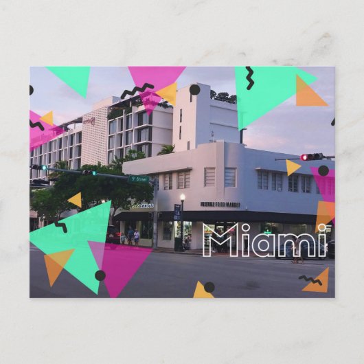 Miami art deco briefkaart (Voorkant)