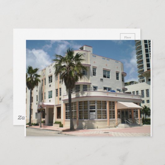 Miami Art Deco Briefkaart (Voorkant / Achterkant)
