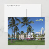 Miami Art Deco Briefkaart 5 (Voorkant / Achterkant)