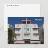 Miami Art Deco Briefkaart 7 (Voorkant / Achterkant)