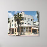 Miami Art Deco Canvas Afdruk<br><div class="desc">Art Deco gebouw in North Miami Beach,  Florida.</div>