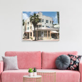 Miami Art Deco Canvas Afdruk (Insitu (Woonkamer))