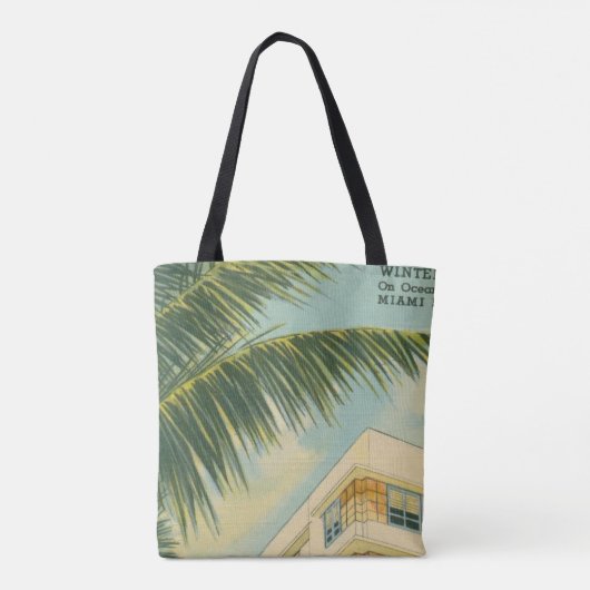 Miami Art Deco Canvas tas (Achterkant)