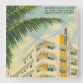  Miami Art Deco Square Wall klok (Voorkant)