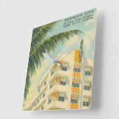 Miami Art Deco Square Wall klok (Hoek)