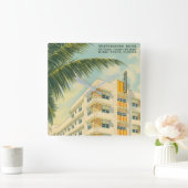 Miami Art Deco Square Wall klok (Huis)