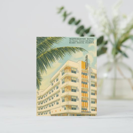 Miami Art Deco Travel Briefkaart (Staand voorkant)
