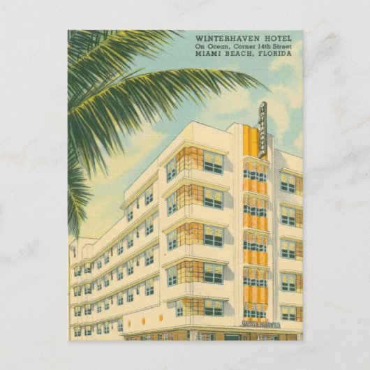  Miami Art Deco Travel Briefkaart (Voorkant)