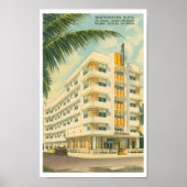  Miami Art Deco Travel Poster (Voorkant)