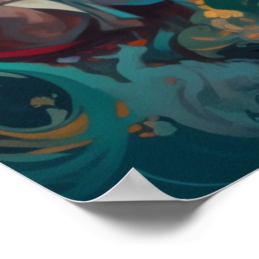 Miami Bachata Dance Dream Painting Poster (Hoek)