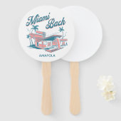 Miami Bachelorette partij esthetisch Handwaaier (Voorkant en achterkant)