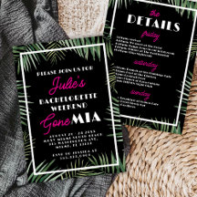 Miami Bachelorette Party Invitation Itinerary