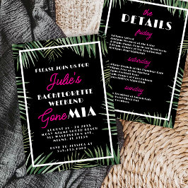Miami Bachelorette Party Invitation Itinerary Kaart