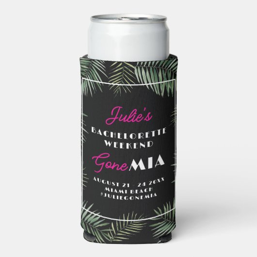 Miami Bachelorette Party Weekend Can Coolers (Seltzer Voorkant)