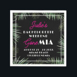Miami Bachelorette Party Weekend Cocktail Napkins Servet<br><div class="desc">Gone MIA in South Beach! Celebrate your bachelorette party weekend in Miami Florida with these matching cocktail napkins. Designed with green palm fronds and art deco fonts this design gives off big time Miami vibes.</div>