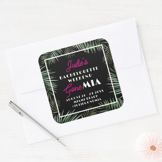 Miami Bachelorette Party Weekend Stickers (Envelop)