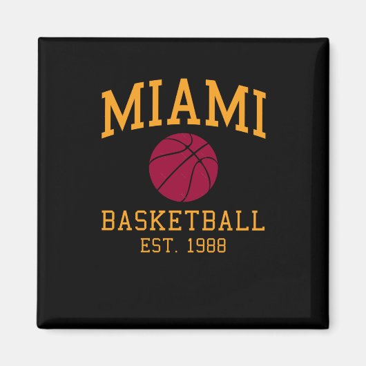 Miami Basketball Magneet (Voorkant)