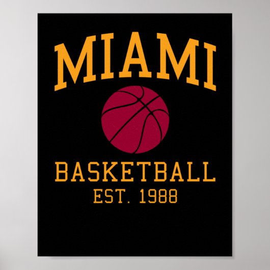 Miami Basketball Poster (Voorkant)
