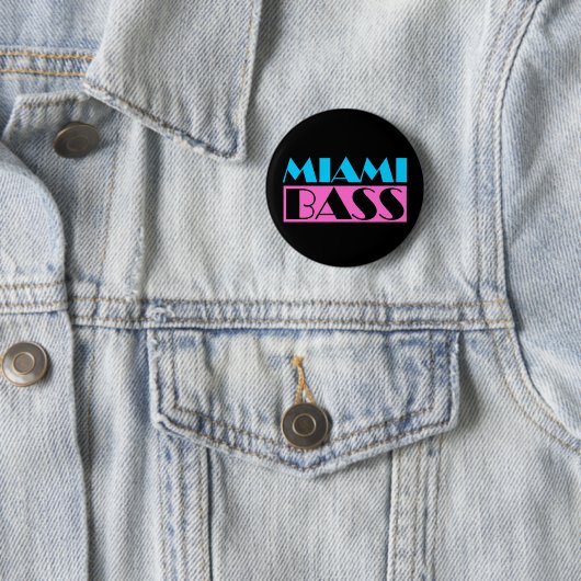Miami Bass 80s Retro Ronde Button 5,7 Cm (In situ)
