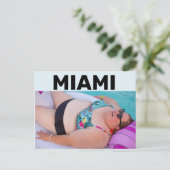 MIAMI BBW BIG BIKINI GIRL OP BEACH Briefkaart (Staand voorkant)